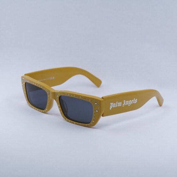 🕶️ New Moncler ML0252-P 39A Sunglasses - Shiny Yellow Frame, Smoke Lenses - Picture 1 of 10